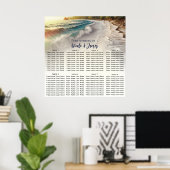 Strandparadijs Zonsondergang Kust Bruiloft Zitplaa Poster (Thuiskantoor)