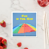 Strandparaplu Bright Kleurrijke Zomer Fun Servet (Insitu)