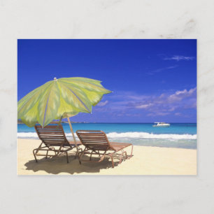 Strandparasol, Abaco, Bahama's Briefkaart
