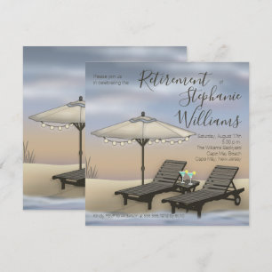Strandparasol Lichten Stoelen Zonsondergang Pe Kaart