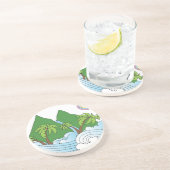 Strandparken Zandsteen Onderzetter (Zijkant)