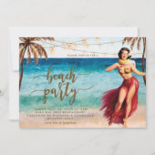 strandpartij uitnodiging palmhuls (Voorkant)