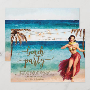 strandpartij uitnodiging palmhuls