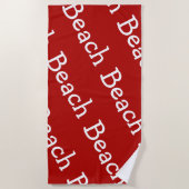 Strandpatroon Rood en Wit Strandlaken (Voorkant)