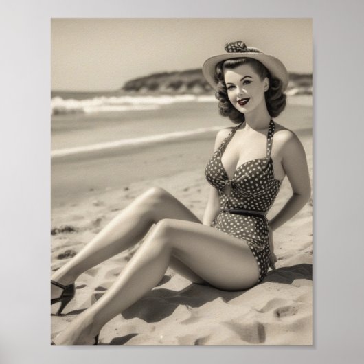 strandpinup poster (Voorkant)