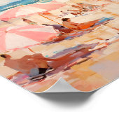 strandprint | abstracte kustschilderkunst poster (Hoek)