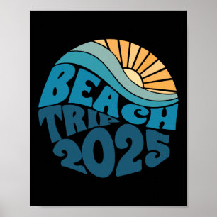 Strandreis 2025 Strand Passende Familie Zomer Vaka Poster
