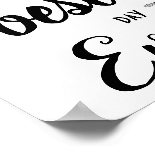 Strandrepetitie diner bord * Beste dag ooit Poster (Hoek)