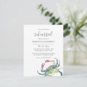 Strandrepetitie Dinner Invitation Sjabloon Kaart (Staand voorkant)