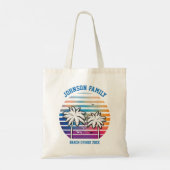 Strandreünie op maat cruise zomer vakantie tote bag (Achterkant)