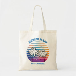 Strandreünie op maat cruise zomer vakantie tote bag