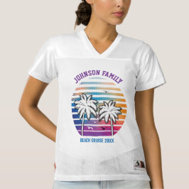 Strandreünie op Maat Gemaakte Cruise Zomer Vakanti Dames Football Jersey