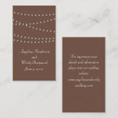 Strands de perles sur carte de site Web Brown (Devant / Derrière)