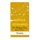 Strands stylés | jaune blanc Étiquette de vin (Devant)