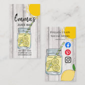 strandsap café liemonade lemon sunny sun visitekaartje (Voorkant / Achterkant)