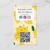 strandsap café liemonade lemon sunny sun visitekaartje (Achterkant)