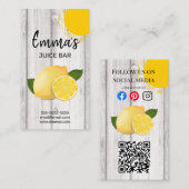 strandsap café liemonade lemon sunny sun visitekaartje (Voorkant / Achterkant)