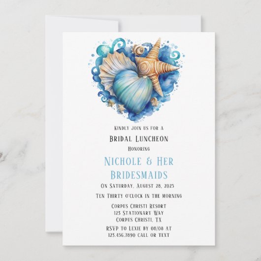 Strandscène Starfish bruids lunch Kaart (Voorkant)