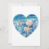 Strandscène Starfish Save the Date Kaart (Achterkant)