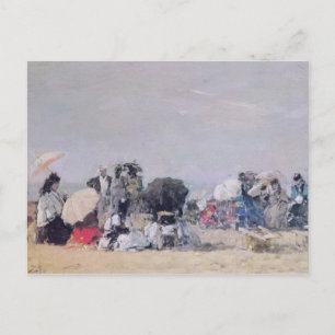 Strandscène, Trouville, 1873 Briefkaart