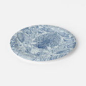 Strandschatten in blauw papieren bordje (Gekanteld)