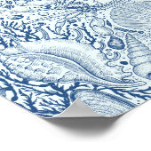 Strandschatten in blauw poster (Hoek)