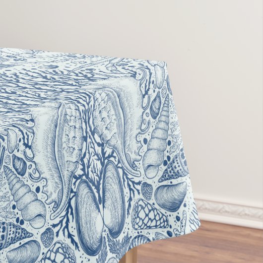 Strandschatten in blauw tafelkleed (Voorbeeld)