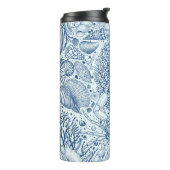 Strandschatten in blauw thermosbeker (Gedraaid links)