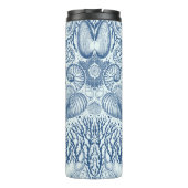 Strandschatten in blauw thermosbeker (Achterkant)