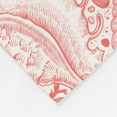 Strandschatten in koraalrood fleece deken (Hoek)