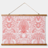 Strandschatten in koraalrood hangend wandkleed