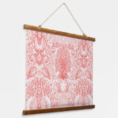 Strandschatten in koraalrood hangend wandkleed