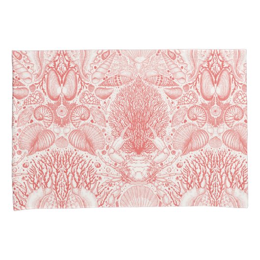 Strandschatten in koraalrood kussensloop (Voorkant-Rechts)