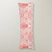 Strandschatten in koraalrood lichaamskussen (Voorkant Verticaal)