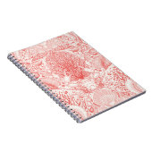 Strandschatten in koraalrood notitieboek (Rechterzijde)