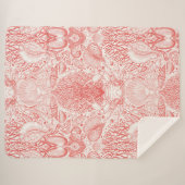 Strandschatten in koraalrood sherpa deken (Voorkant (horizontaal))