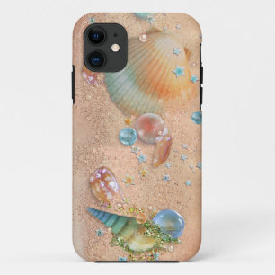 Strandschelpen in juwelen iPhone 11 hoesje