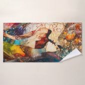 Strandservice voor abstracte kunst badhanddoek (Badhanddoek)