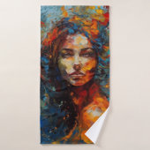 Strandservice voor abstracte kunst badhanddoek (Badhanddoek)