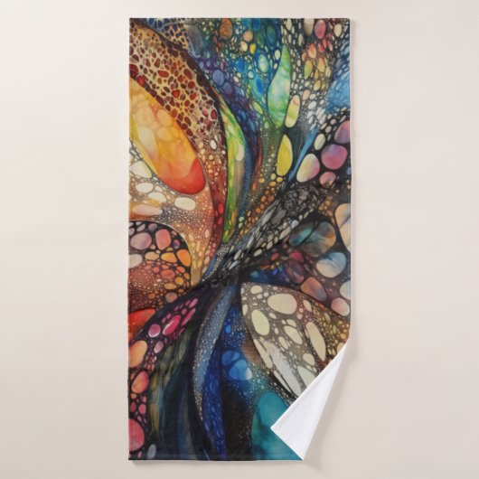 Strandservice voor abstracte kunst badhanddoek (Badhanddoek)