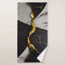 Strandservice voor abstracte kunst badhanddoek