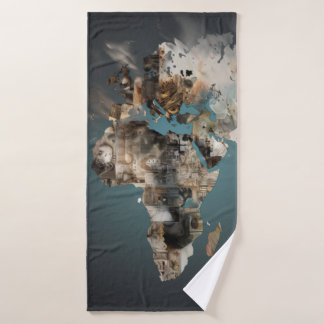 Strandservice voor abstracte kunst vasteland badhanddoek