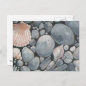 Strandstenen schelpen steentjes rotsen schilderen  briefkaart (Voorkant / Achterkant)