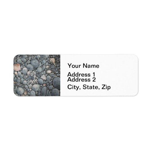 Strandstenen schelpen steentjes rotsen schilderen  etiket (Voorkant)