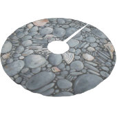 Strandstenen schelpen steentjes rotsen schilderen  kerstboom rok (Gekanteld)