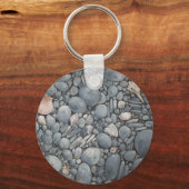 Strandstenen schelpen steentjes rotsen schilderen sleutelhanger (Voorkant)