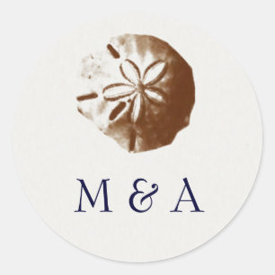 strandstickers ronde sticker