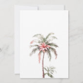 Strandstoel, Parasol, Palmbloem Kaart (Achterkant)