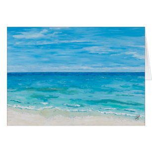 Strandstoel schilderij, voel je beter kaart