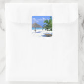 Strandstoel - Zomer Bliss Vierkante Sticker (Tas)